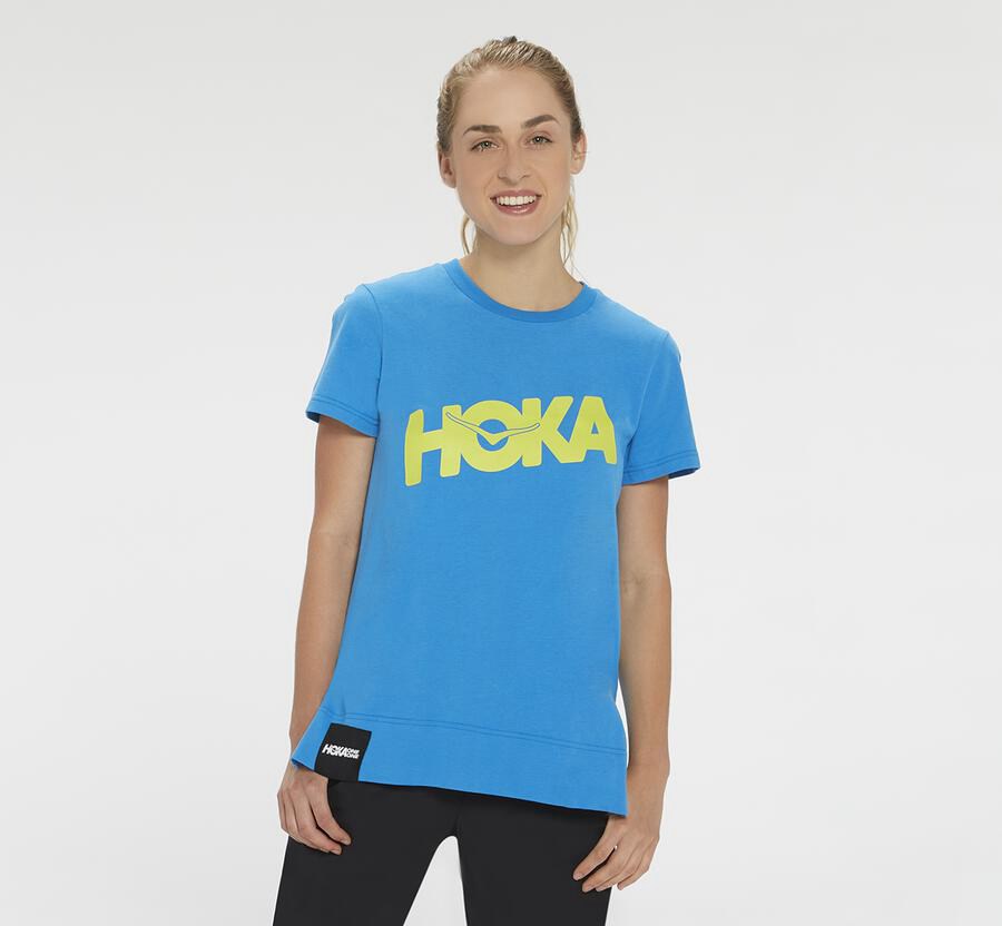 Hoka One One Košele Damske Modre - Brand - 67534-ANPQ